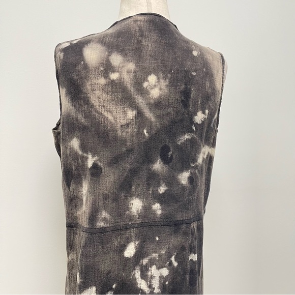 Electric Feathers Sleeveless Black Raw Tie Dye Tunic Size Small - Picture 10 of 14